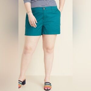 NWOT US 20 Old Navy Every Day Twill Cotton Teal Shorts